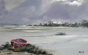 Boat on beach by Pietie Booysen
