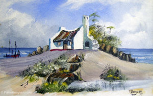 Fisherman's cottage on a hill by Pietie Booysen