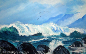 Crashing waves by Pietie Booysen